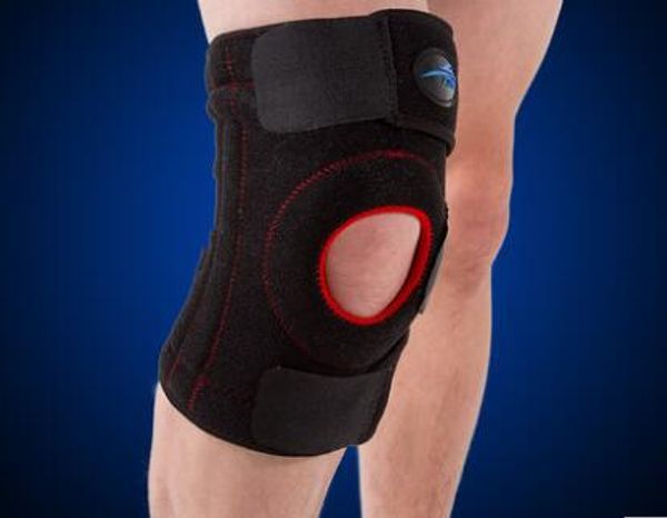 

2016 professional outdoor sports running climbing cycling basketball badminton knee supports with the spring, Black;gray
