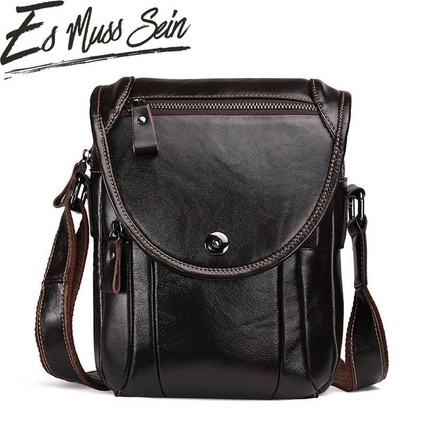 

esmusssein винтажная сумка плеча мужчины твердые натуральной кожи crossbody сумки на ремне, вскользь коммуникатор travel square маленький ко