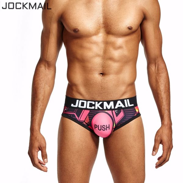 

jockmail brand mens underwear briefs digitally printed gay panties calzoncillos hombre slip calcinhas cuecas gay underwear, Black;white