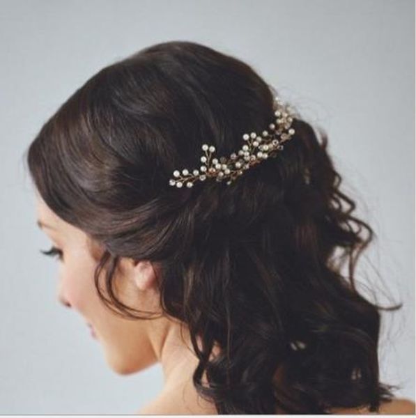 

european brides handmade hairpin, bridal crystal headwear, gold and silver wedding dress accessories, bride handmade accessories, Slivery;golden