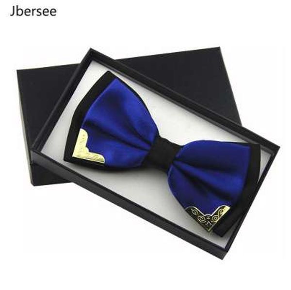 

jbersee boutique fashion metal bow ties for men women wedding party butterfly bowtie gravata slim black bow tie cravat, Black;gray