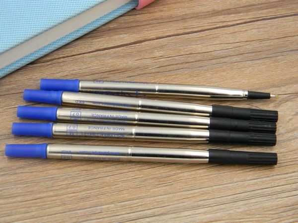 

5pc parker black or blue metal office 0.5mm gift rollerball pen refills, Black;red