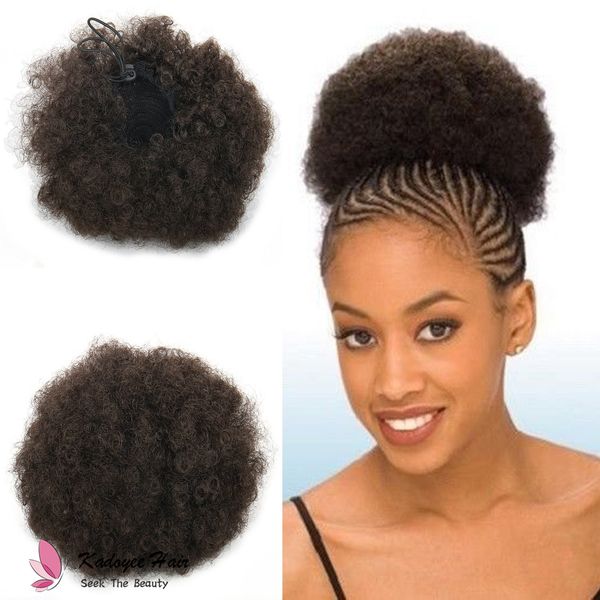 Synthetic Afro Curly Hair Chignon Synthetic Hair Buns Hairpiece