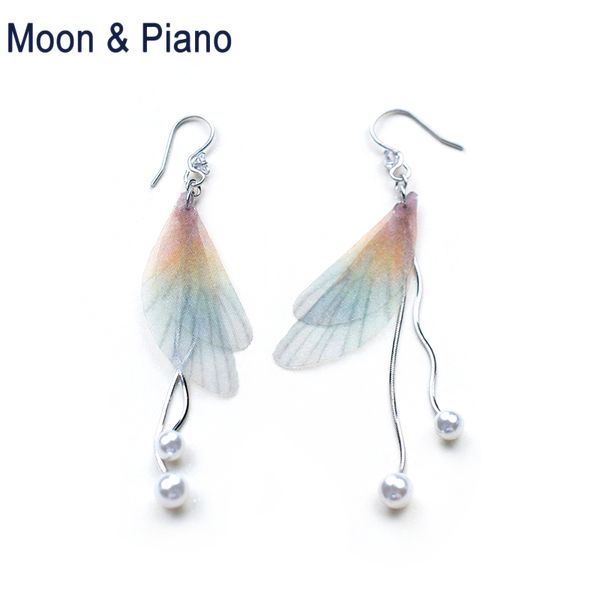 

tassel earrings korean version of fashion earrings butterfly wings earring romantic valentine's day christmas gift for women, Golden;silver