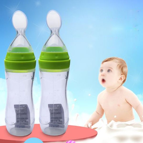 2020 Newborn Baby Feeder Rice Cereal Silicone Soft Spoon Head