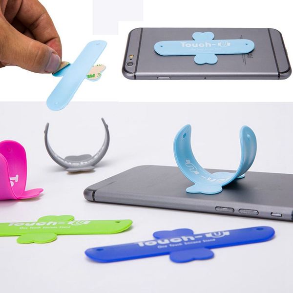 

colorful mini touch u one touch silicone stand finger rings universal portable phone holder for iphone 6 5s 7 samsung tablet pc 1000pcs/lot