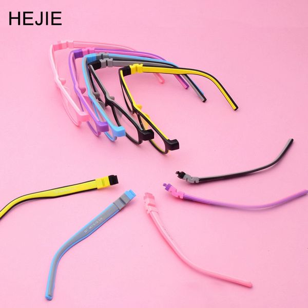 

factory prfashion kids silicone optical eyeglasses frames no screws unbreakable boys girls with chain size 48-15-130 y1072, Silver