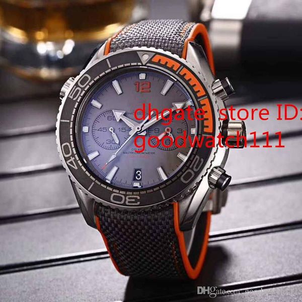 

45 мм мужские высококачественные японские кварцевые часы. С керамическим кольцом