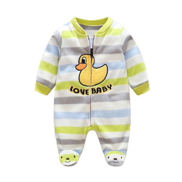 

jq warm cartoon rompers autumn fleece baby girl clothes baby boy clothes cartoon newborn infant jumpsuits costume, Blue