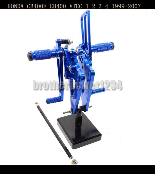 

cnc rearsets rear foot pegs rear set footrests fully adjustable rear foot boards fit for honda cb400 400f vtec 1 2 3 4 1999-2007