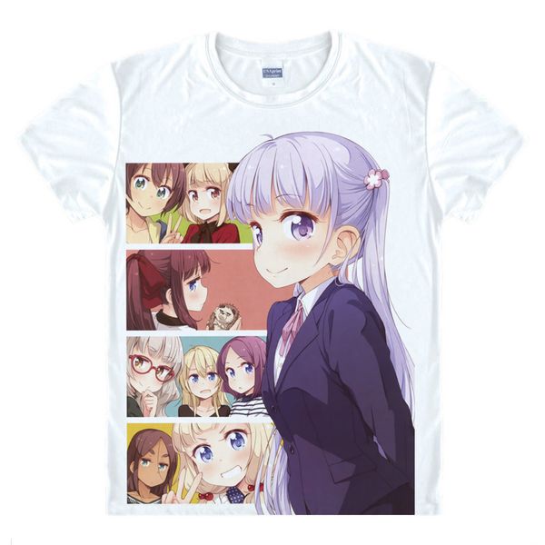 

sro tokuno anime new game t-shirts multi-style short sleeve shirts manga nyu gemu aoba suzukaze ko yagami cosplay shirt, White;black