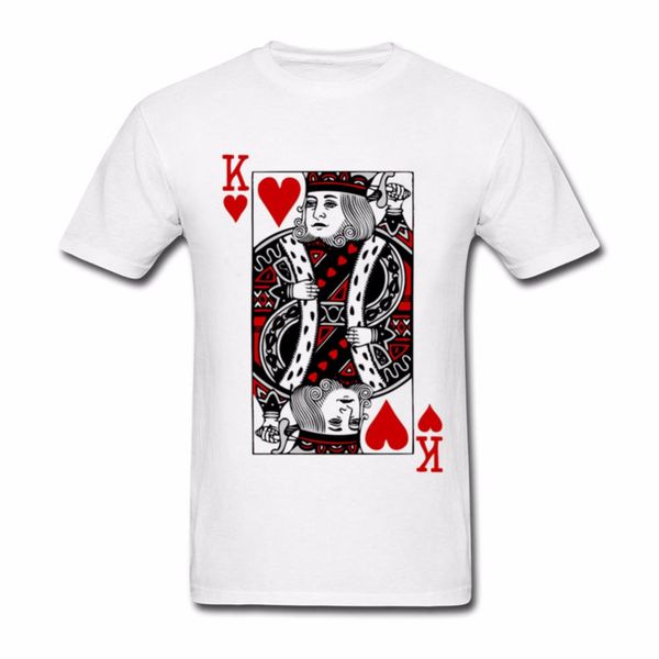 

king of hearts valentines day t shirt camiseta masculina men's clothes cotton big size short sleeve custom ussr t shirts men, White;black