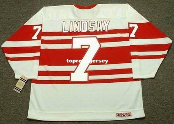 

wholesale mens ted lindsay detroit red wings 1940's ccm vintage retro hockey jersey, Black;red