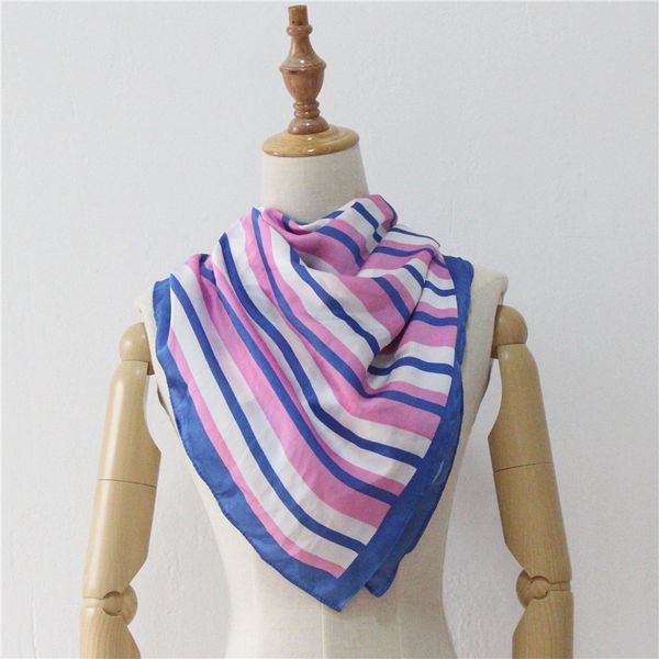 

100*100 retro print fashion square / spring women's scarf, Blue;gray