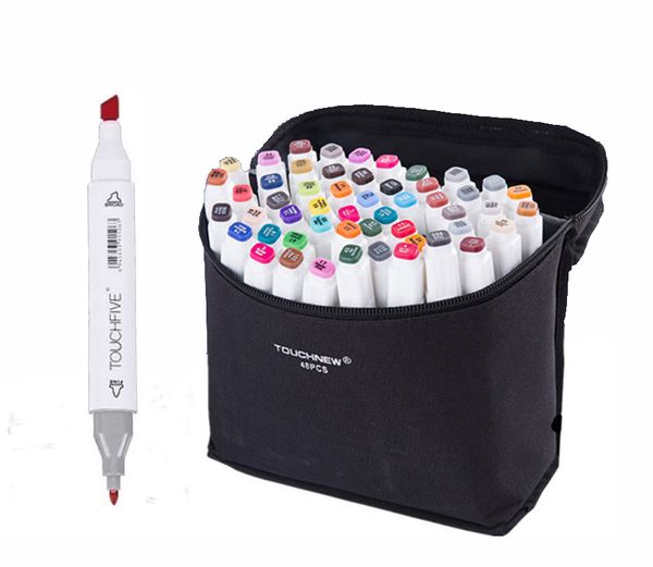 

2019 new touchfive 30 40 colors art markers pen oily writing art supplies for animation manga draw brush luxury pen liner dual head