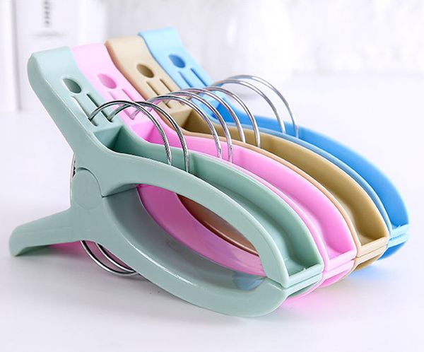 2020 Large Bright Colour Plastic Beach Towel Clip Pegs Clips To