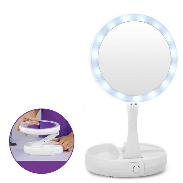 

my fold away makeup led mirror doubled-sided mirrior touch screen make up cosmetic folding portable collapsible compact pocket mirrors 20pcs