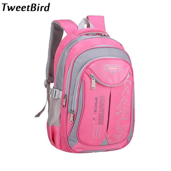 

tweetbird 2018 new children school bag for teenager boys girls big capacity school backpack waterproof satchel kids book bag