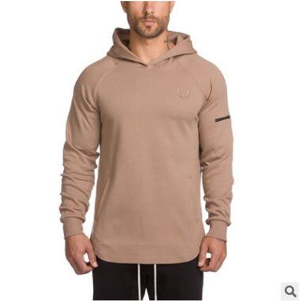 

new casual men толстовка camisetas masculina hombre пальто бодибилдинг и фитнес толстовка толстовка muscle мужского спортивная одежды, Black