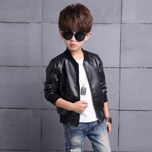 new Children/'s leather jacket