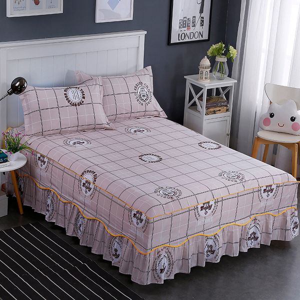 

new fashion style comfortable breathable 100% cotton printing pattern bed skirt bedding beautiful breathable