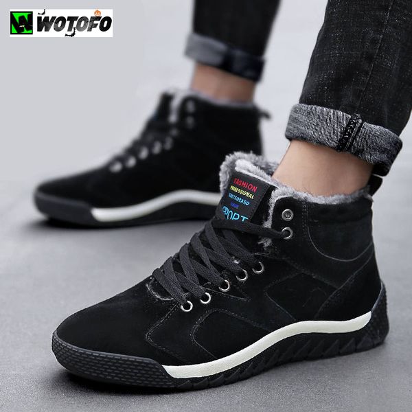 

winter warm cotton shoes 45 plus velvet thickening extra large 47 size 46 non-slip high to help men's shoes 48 plus fertilizer, Black