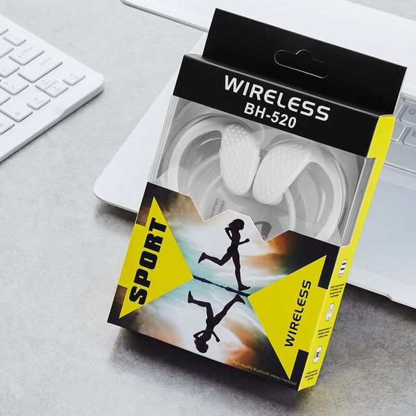 

bh520 Sport Running Wireless Bluetooth headphones Stereo Earhook Earphones Sport headset with mic Hands Free Call for smartphones 2018