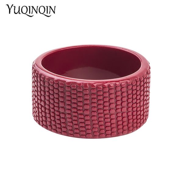

classic resin cuff engraved fashion bracelets bangles for women red acrylic wide bracelets female simple charm wedding jewelry, Black