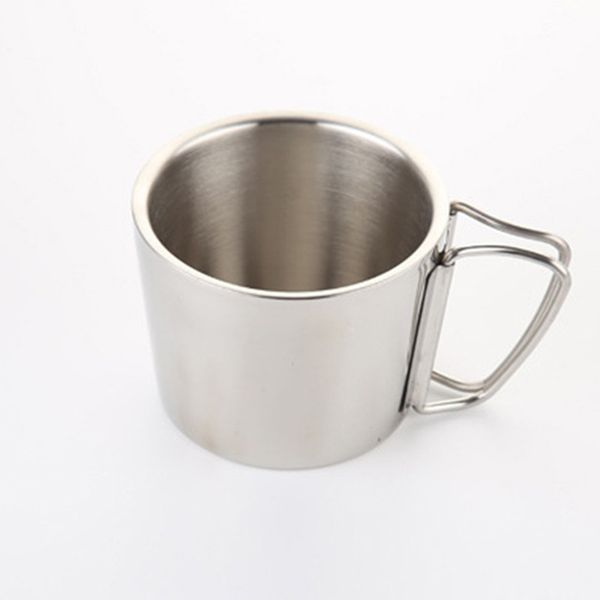 

350ml stainless steel folding handle cup folding coffee cup creative custom logo stainless steel folding cups mug