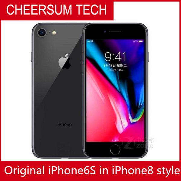 

original iphone 6s in 8 style mobilephone 4.7 5.5 inch show 64gb 256gb box iphone6s refurbished in iphone 8 housing