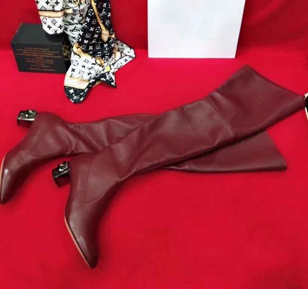 

new womens knee-high boots luxury women's boots, women's designer winter boots women's boots size:35-41, Black