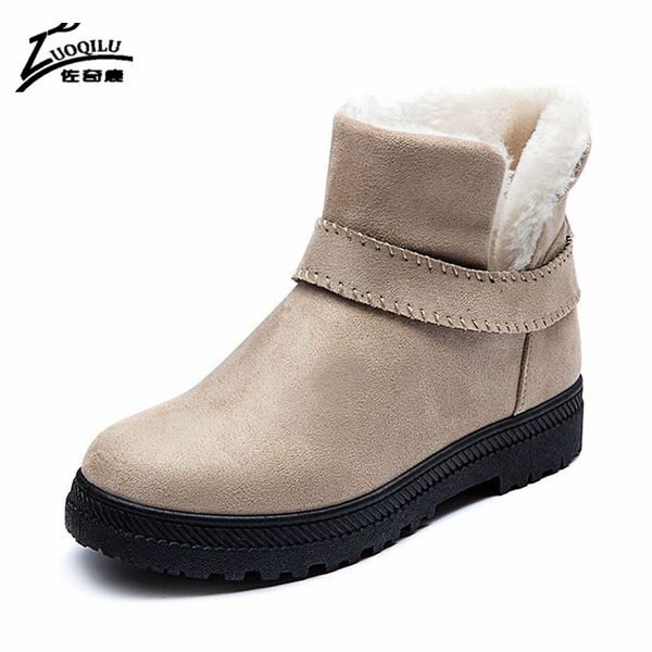 Botas Femininas Women Boots 2017 Women Winter Boots Warm Women Boots Winter 2017 Zipper Ankle Booties Black Fashion