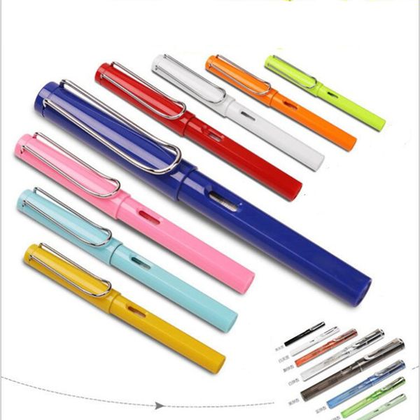 

luxury color plastic body fountain pen ef ink pen for writing fine signature school office supplie caneta stationery