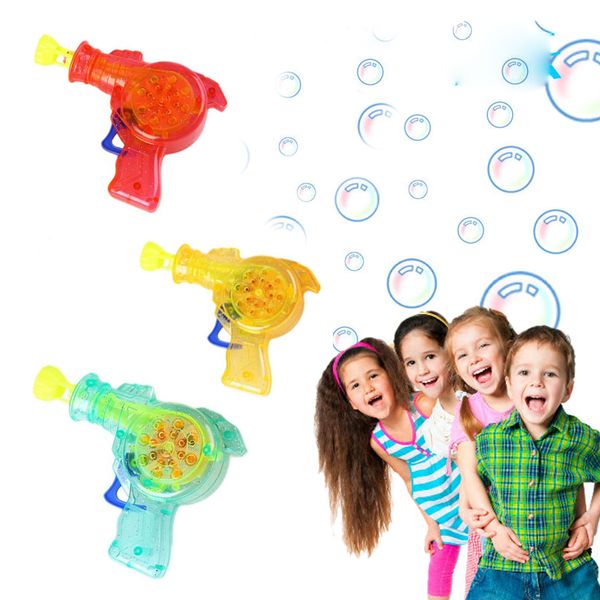 

Shining light up bubble gun hooter oap bubble blower outdoor kid toy chlidren bath toy