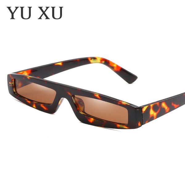 

yu xu 2018 new fashion small square sunglasses women fashion designer sunglasses men personality rectangle sunglasses uv400 h113, White;black