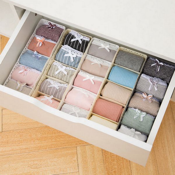 

мода 5 формат коробка для хранения может свободно сочетать магазин нижнее белье носки косметика для шкафов ящиков высокого качества