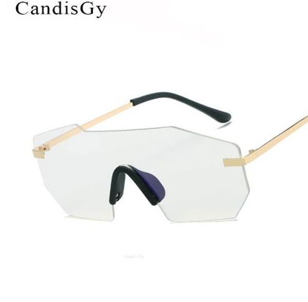 

fashion 2017 male cool robot vintage irregular sunglasses sun flat lens glasses style square rimless oculos men women gafas lxlqb, White;black