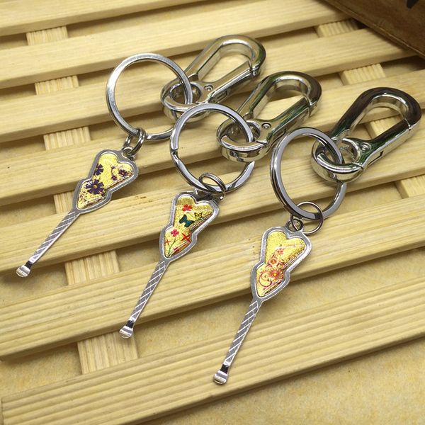 

new creative personalized stainless keychain car key chain ring holder bag pendant jewelry send by random, Silver