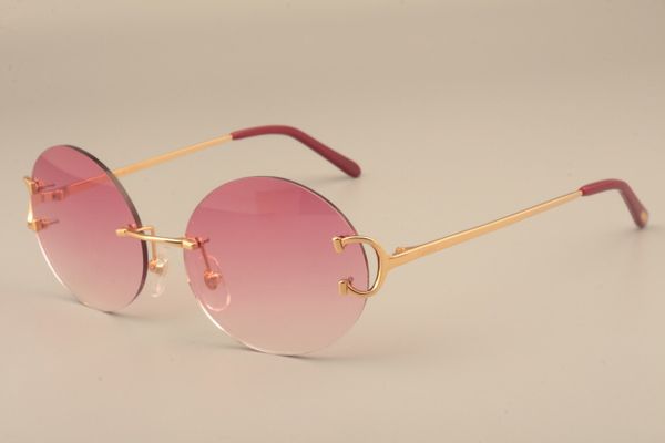 Modische Retro-Sonnenbrille mit runden Gläsern, ultraleichte Sonnenbrille 4193880 Lässige Sonnenbrille mit Krallenbügeln aus Metall, Größe: 54-18-135 mm