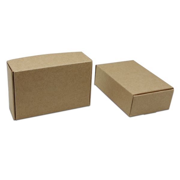 Acquista 20 pz lotto 9x6.5x3 cm marrone artigianato regali di carta ... Scatole di carta fatte a mano