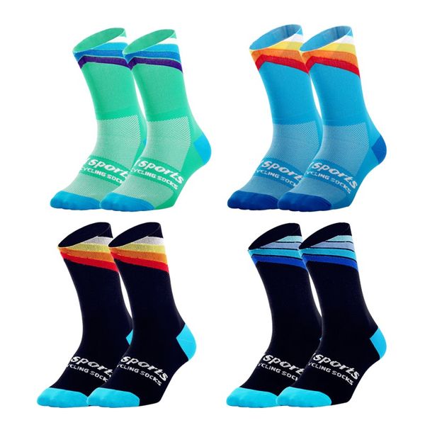 

outdoor sport cycling socks breathable endurable training socks runing racing hiking climbing accessories men women pro, Black