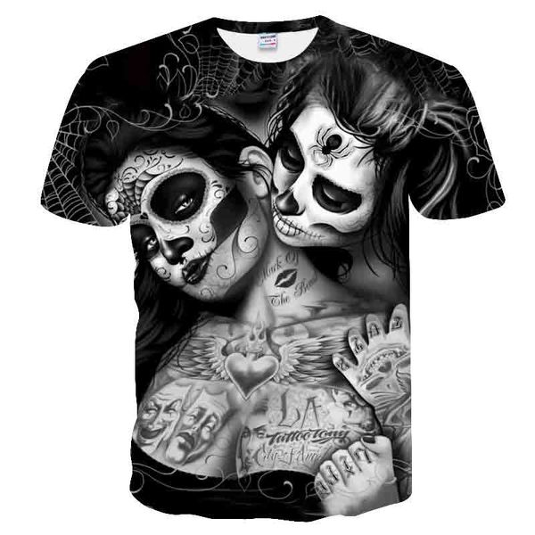 

masked 2018 new 3d t shirt woman men skull tshirt print peking opera summer casual tees short sleeve streetwear halloween, White;black