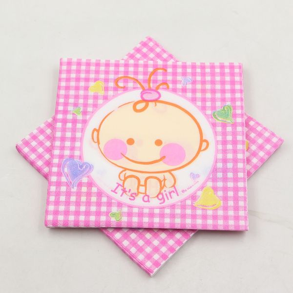 

lovely baby paper napkins girl kids favors party handkerchief birthday party/baby shower decoration tissue supplies 20pcs/lot