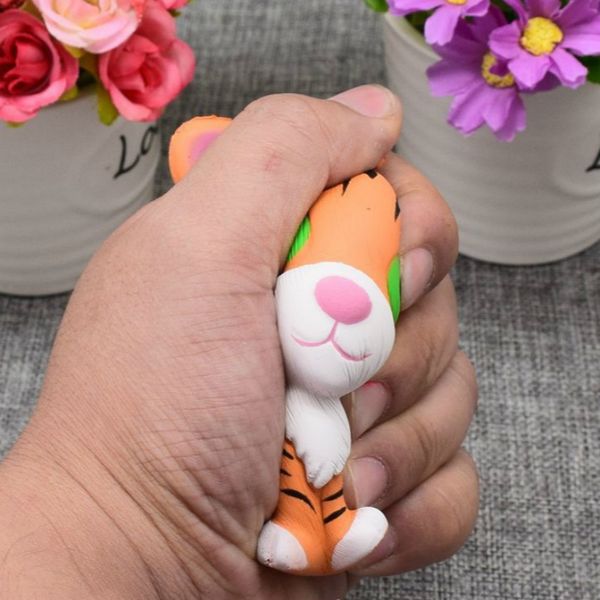 

decompression toy squishy adorable little tiger shape toy for child pu squeeze slow rising rebound relieve toys cute kids toys gift