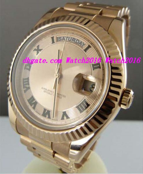 

luxury watches stainless steel bracelet 218235 18k everrose gold ii roman dial mens watch 41mm mechanical man watch wristwatch