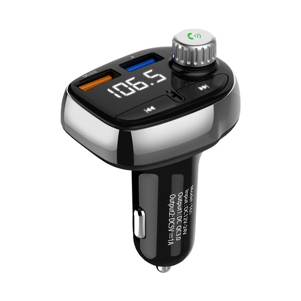 

new car fm transmitter wireless bluetooth mp3 player car kit handsfm radio adapter with dual usb car fast charger with retail package
