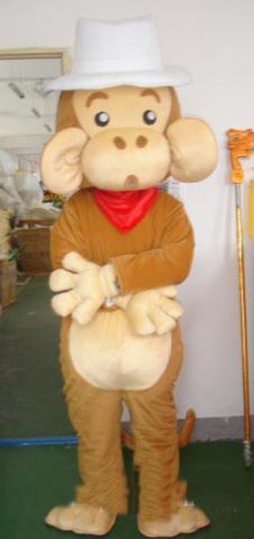 

2018 lovely monkeys with big ears cartoon doll mascot costume ing, Red;yellow