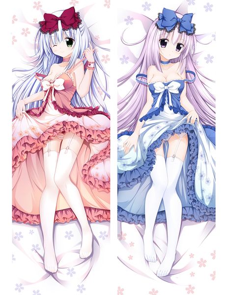 

august update anime alice or alice charactars rise & airi otaku dakimakura throw pillow cover hugging body pillowcase pillow case