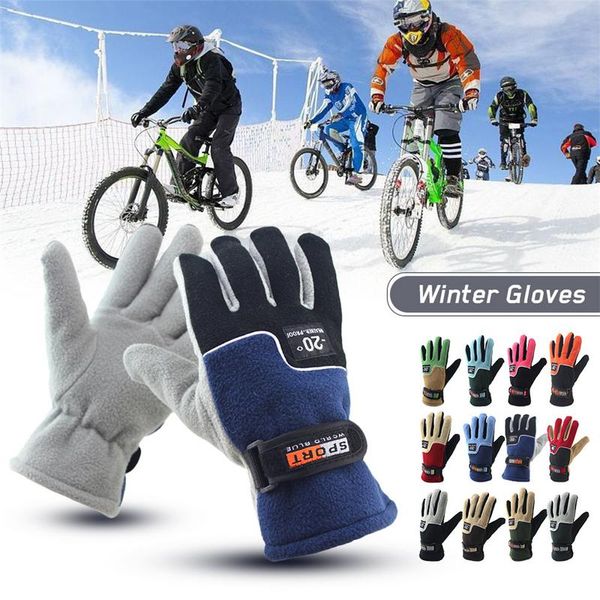 

women men fleece ski gloves snowboard gloves motorcycle riding winter snow glove