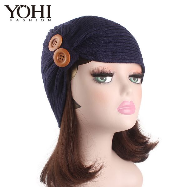 

new fashion ashion wool hat two wooden buttons hat slouchy beanie ski baggy knitted turban cap winter warm knitting hats